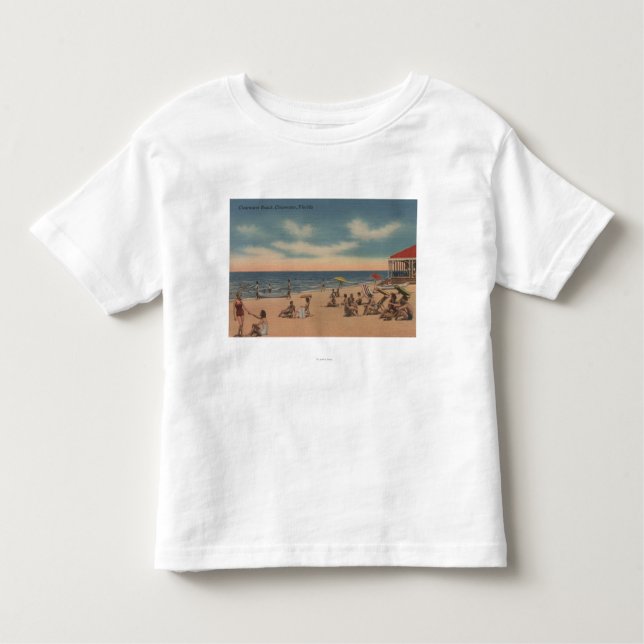 Camiseta Infantil Clearwater, Florida - vista da praia de Clearwater (Frente)