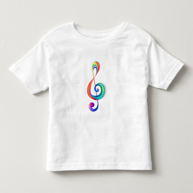 Camiseta Infantil Clef (trecho de arco-íris) (Frente)