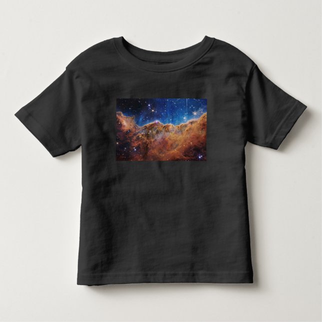 Camiseta Infantil Clipes Cósmicos Carina Nebula Space Telescope (Frente)