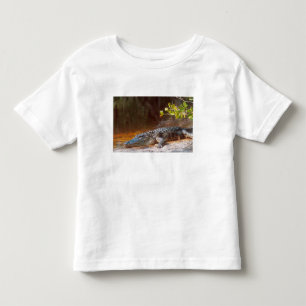 Camiseta Infantil Close de um aligátor americano no J.N.