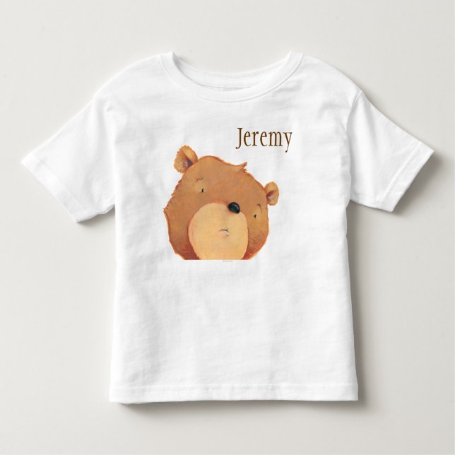 Camiseta Infantil Close up do urso de Brown grande (Frente)