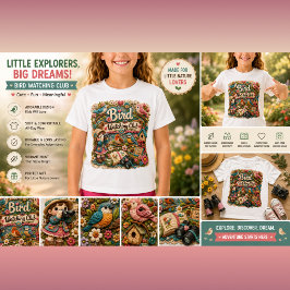 Camiseta Infantil Clube de Observação de Pássaros