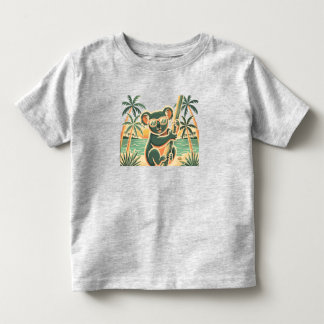 Camiseta Infantil Coala Relaxando na Praia – Vibração de Verão Tropi