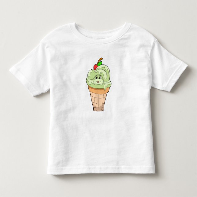 Camiseta Infantil Cobra com cone de Sorvete e Cherry (Frente)