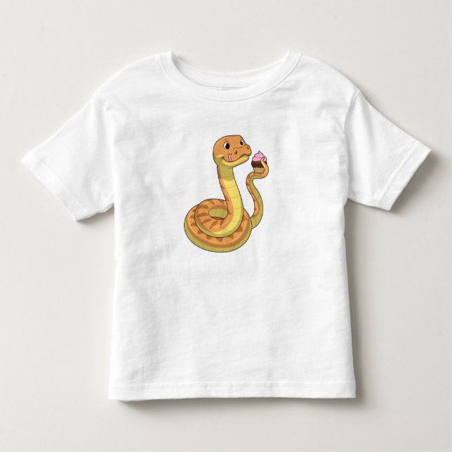 Camiseta Infantil Cobra com Muffin (Frente)