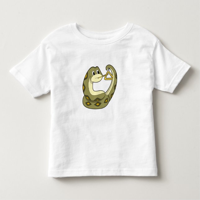 Camiseta Infantil Cobra com música com triângulo.PNG (Frente)