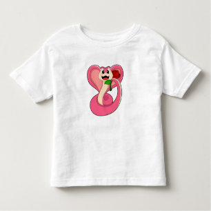 Camiseta Infantil Cobra com Rosa