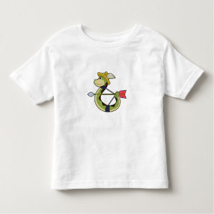 Camiseta Infantil Cobra como Arqueiro com Arco e Seta