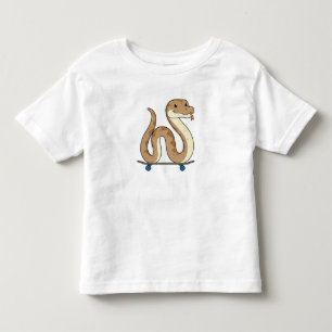 Camiseta Infantil Cobra como Patinador com skate