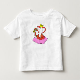 Camiseta Infantil Cobra como Rei com Coroa