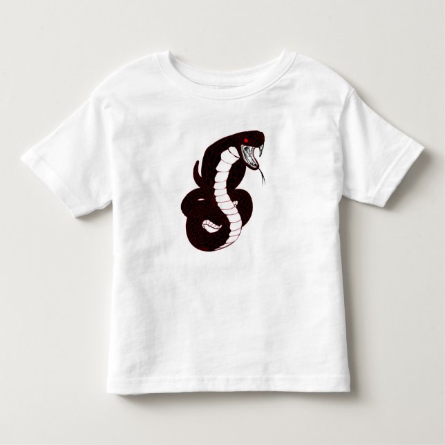 Camiseta Infantil Cobra vermelha da escala (Frente)