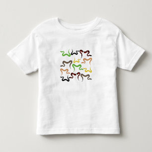 Camiseta Infantil Cobras Coloridos Padrão de Réptil