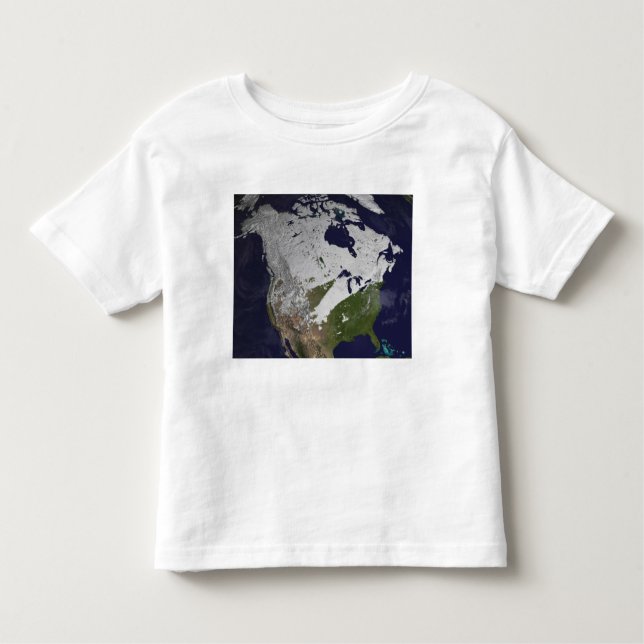 Camiseta Infantil Cobrir de inverno na neve no hemisfério Norte (Frente)