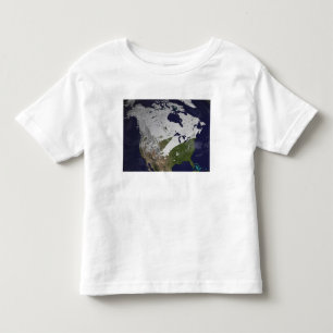 Camiseta Infantil Cobrir de neve do inverno no hemisfério Norte