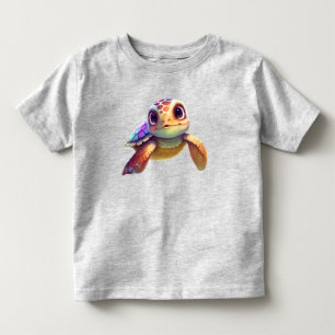 Camiseta Infantil Cócegas Nadadoras Bebê Tartaruga
