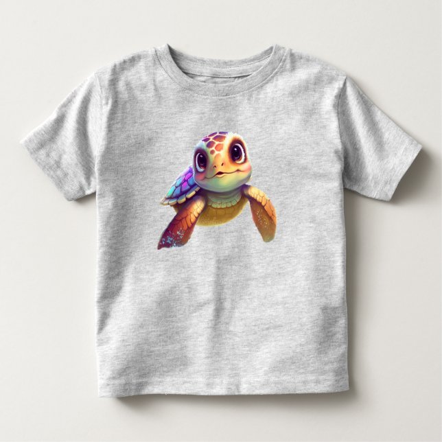 Camiseta Infantil Cócegas Nadadoras Bebê Tartaruga (Frente)