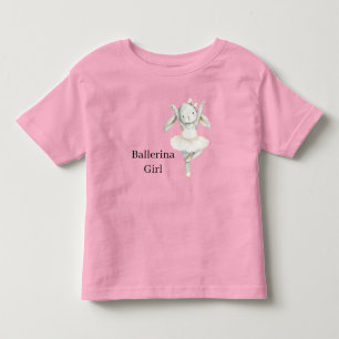 Camiseta Infantil Coelha Menina Bailarina Rosa em Tutu