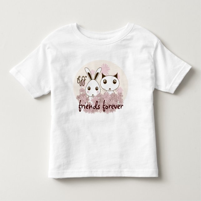 Camiseta Infantil Coelhinha Bonita Coelhinha dos Melhores Amigos (Frente)