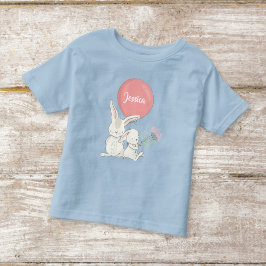 Camiseta Infantil Coelhinha linda de bebê com nome