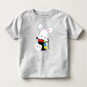 Camiseta Infantil Coelhinho Branco, Coelho, Truque Mágico, Varinha M