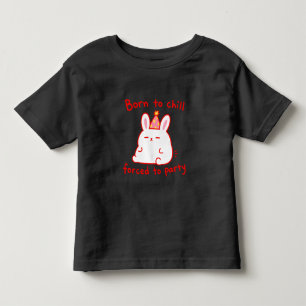 Camiseta Infantil Coelhinho de Festa Nascido Para Relaxar