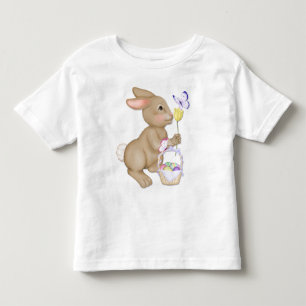 Camiseta Infantil Coelhinho de Páscoa e cesta