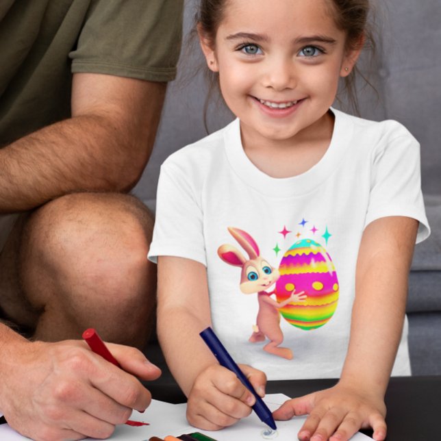 Camiseta Infantil Coelhinho de Páscoa - Torneira de Ovo de Felz pasc (Criador carregado)