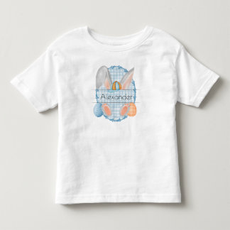 Camiseta Infantil Coelhinho do Páscoa de Etiqueta de Nome Personaliz