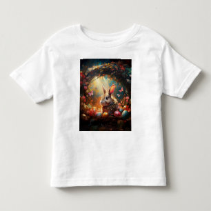 Camiseta Infantil Coelhinho felz pascoa com ovos de Páscoa