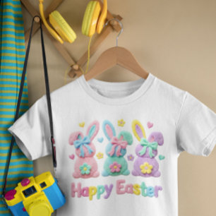Camiseta Infantil Coelhinhos da Páscoa