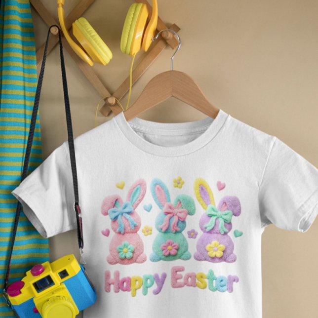 Camiseta Infantil Coelhinhos de Páscoa (Criador carregado)