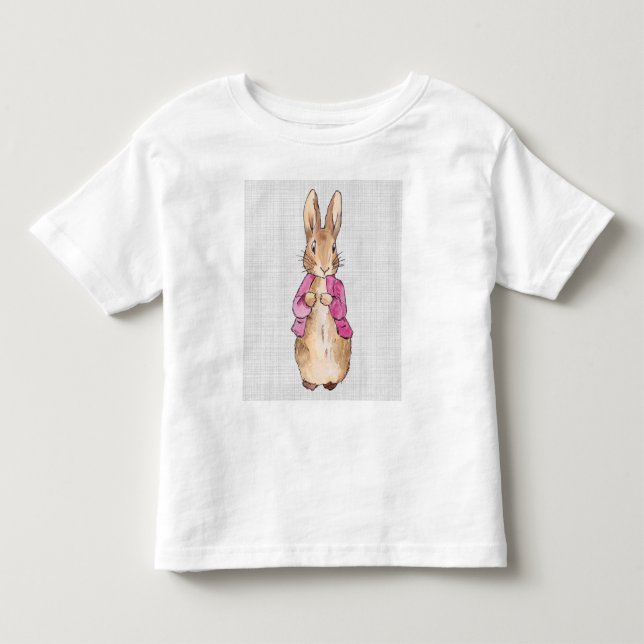 Camiseta Infantil Coelho clássico de jaqueta rosa (Frente)