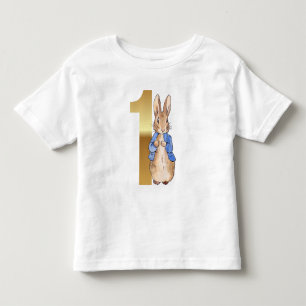 Camiseta Infantil Coelho clássico Primeiro aniversário