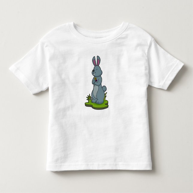 Camiseta Infantil Coelho com Flores (Frente)