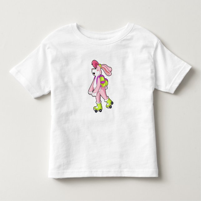 Camiseta Infantil Coelho com skates Roller (Frente)
