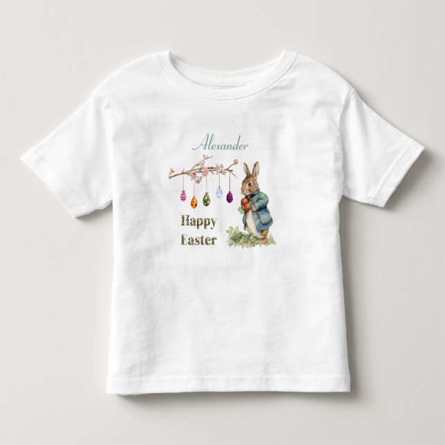 Camiseta Infantil Coelho da Páscoa  (Frente)