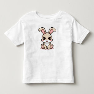 Camiseta Infantil Coelho de desenho animado fofo sentado