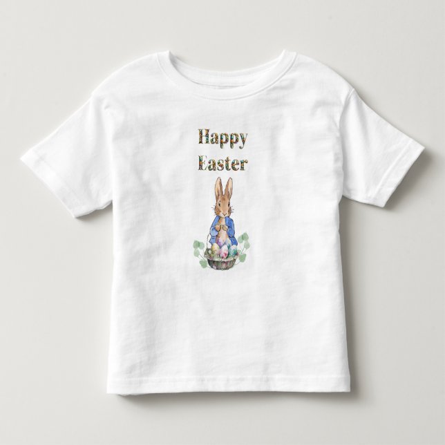 Camiseta Infantil coelho de Páscoa (Frente)