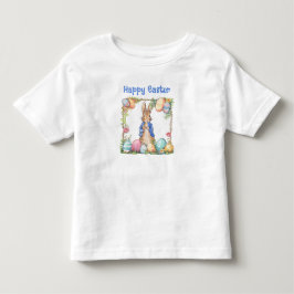 Camiseta Infantil Coelho de Páscoa Clássico Ovos de Páscoa Feliz Pás
