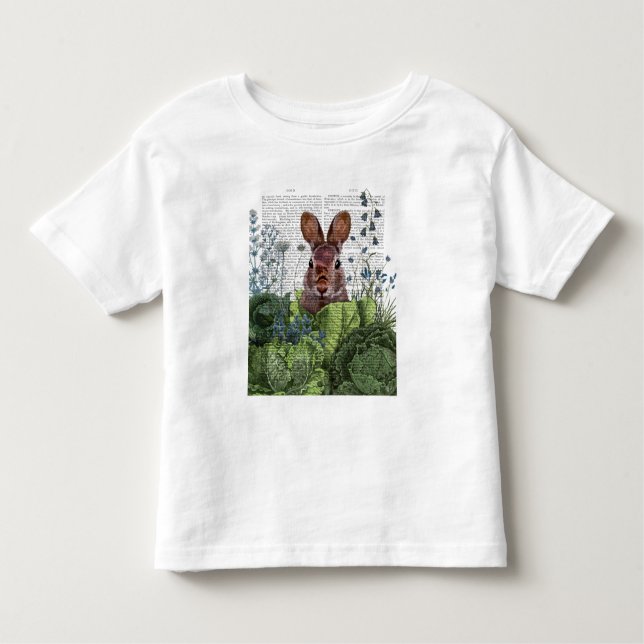 Camiseta Infantil Coelho em um remendo (Frente)