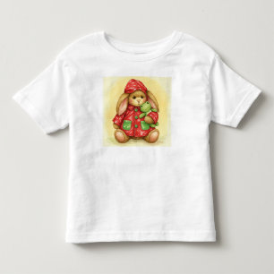 Camiseta Infantil Coelho em uma capa vermelha com um Sapo, por Natas