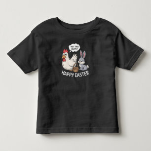 Camiseta Infantil Coelho Feliz de Páscoa Frango Coelho Não Isso Nova