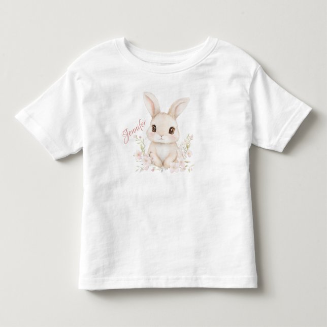 Camiseta Infantil Coelho Floral (Frente)
