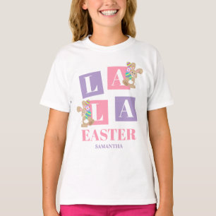 Camiseta Infantil Coelho Fofo La La Páscoa