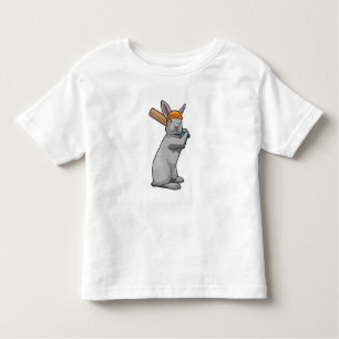 Camiseta Infantil Coelho no Cricket com morcego de Cricket