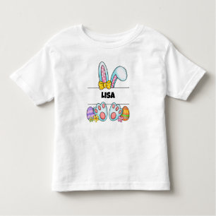 Camiseta Infantil Coelho Personalizado Adorável da Páscoa