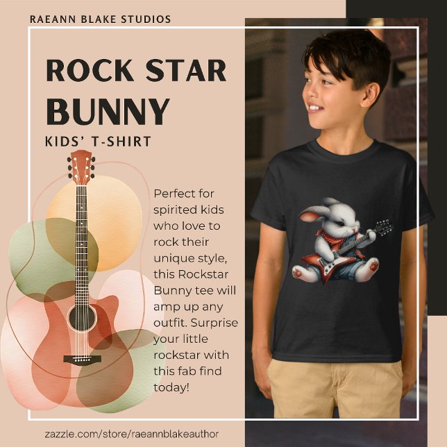 Camiseta Infantil Coelho Rock Star (Criador carregado)
