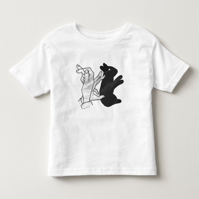 Camiseta Infantil Coelho Silhouette Mão (Frente)