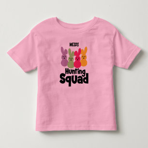 CAMISETA INFANTIL "COELHOS CAÇANDO SQUAD" TODDLER T-S PERSONALIZADO