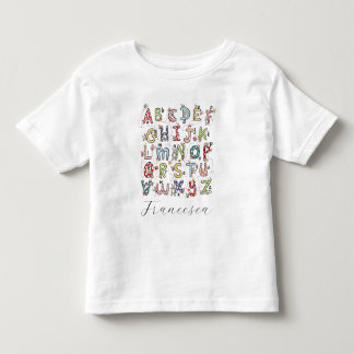 Camiseta Infantil Coelhos do Alfabeto, Borboletas, Fadas & Flores 